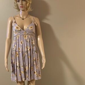 Papermoon Floral Spaghetti Strap Dress Lilac Colour Size Medium New with Tags